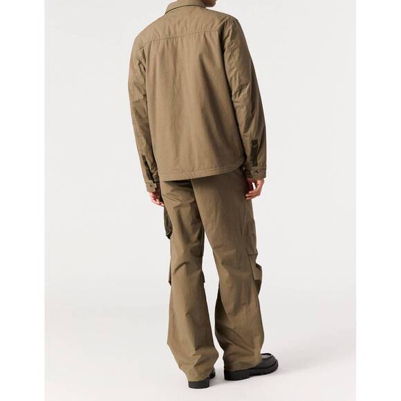 NEW PARAJUMPERS zachary overshirt in earth-deep moss